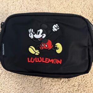 lululemon athletica Black Toiletry Bag with Mickey Mouse Design